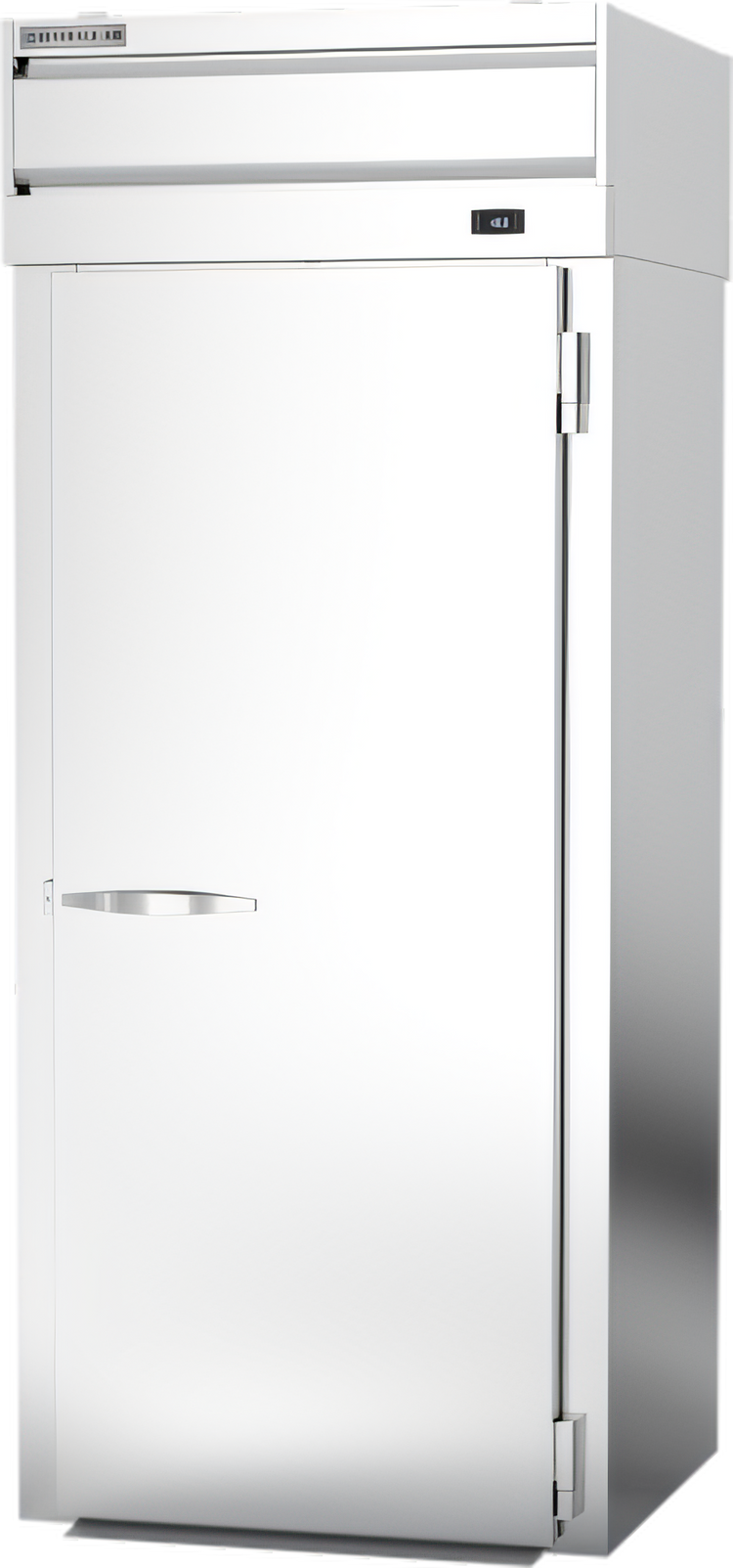 Product image #1 for Beverage-Air P-Series Extra Tall One-Section Roll-Thru Freezer with Two Solid Doors, 42.27 Cu. Ft., Top Mount Self-Contained, Stainless Steel