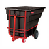 Thumbnail image #1 for Rubbermaid Commercial Heavy Duty Towable Tilt Truck, 1-1/2 Cubic Yard, Black, Pneumatic Wheels