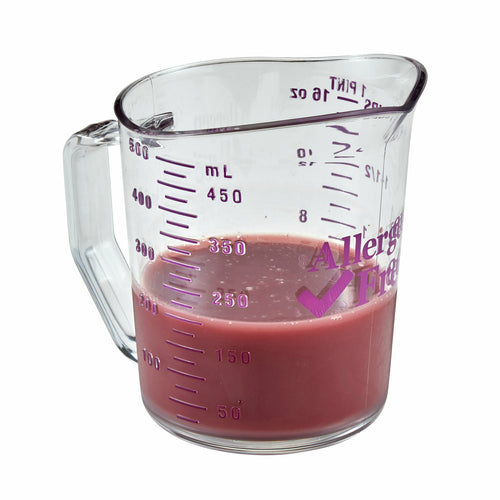 Product image #1 for Cambro Camwear Allergen-Free 1-Pint Clear Polycarbonate Measuring Cup