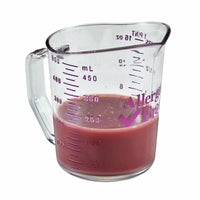 Cambro Camwear Allergen-Free 1-Pint Clear Polycarbonate Measuring Cup