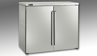 Top Shelf Narrow Door Back Bar Dry Storage Cabinet, 40 Inch Wide, Two-Section, Non-Refrigerated