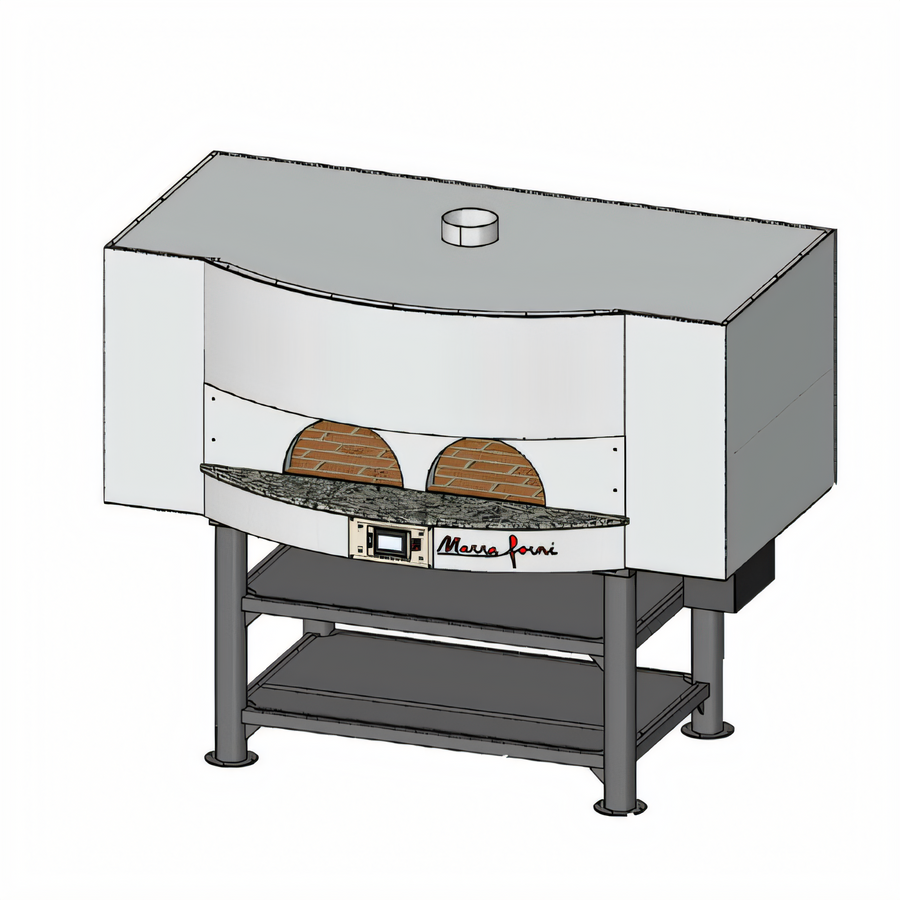 Product image #1 for Marra Forni MS83-31G Square Gas-Fired Brick Pizza Oven with Stand, 83 x 31 Inch Deck