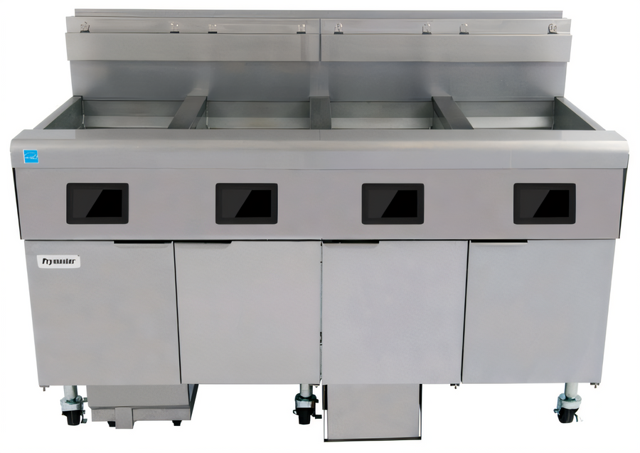 Product image #1 for Frymaster 4FQG30U FilterQuick 30 lb. x 4 Frypot Gas Fryer Battery with Automatic Filtration
