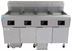 Thumbnail image #1 for Frymaster 4FQG30U FilterQuick 30 lb. x 4 Frypot Gas Fryer Battery with Automatic Filtration