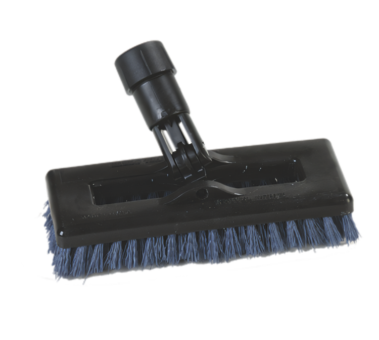 Product image #1 for Swivel Scrub Heavy-Duty Floor Brush Head, 8-Inch Plastic Block, Blue Nylon Bristles