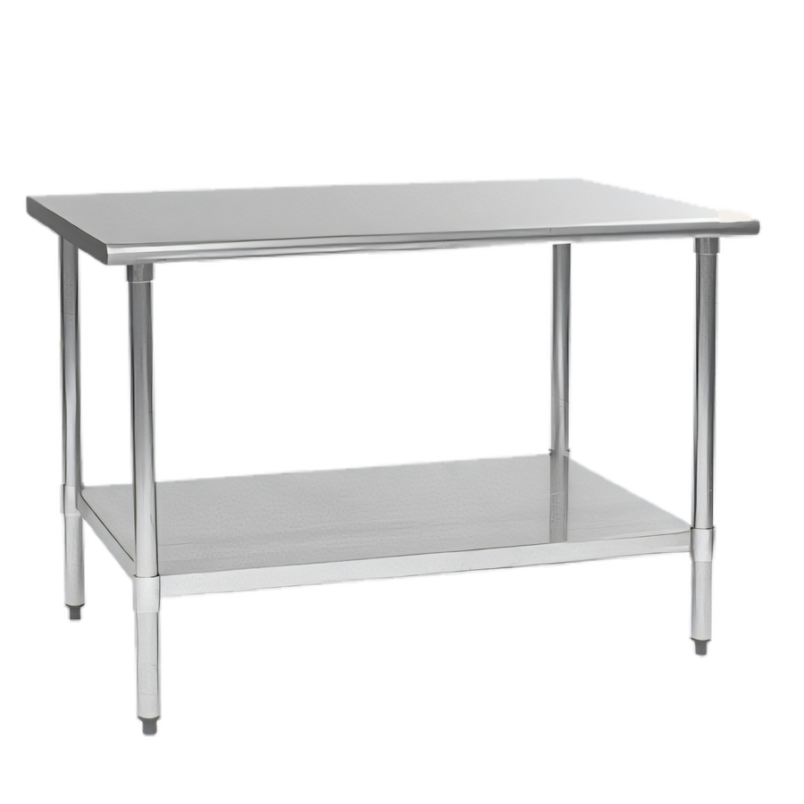 Product image #1 for Eagle Group Budget Series 48 Inch x 30 Inch 430 Stainless Steel Work Table with Adjustable Undershelf