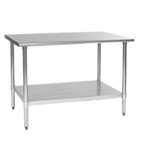 Eagle Group Budget Series 48 Inch x 30 Inch 430 Stainless Steel Work Table with Adjustable Undershelf