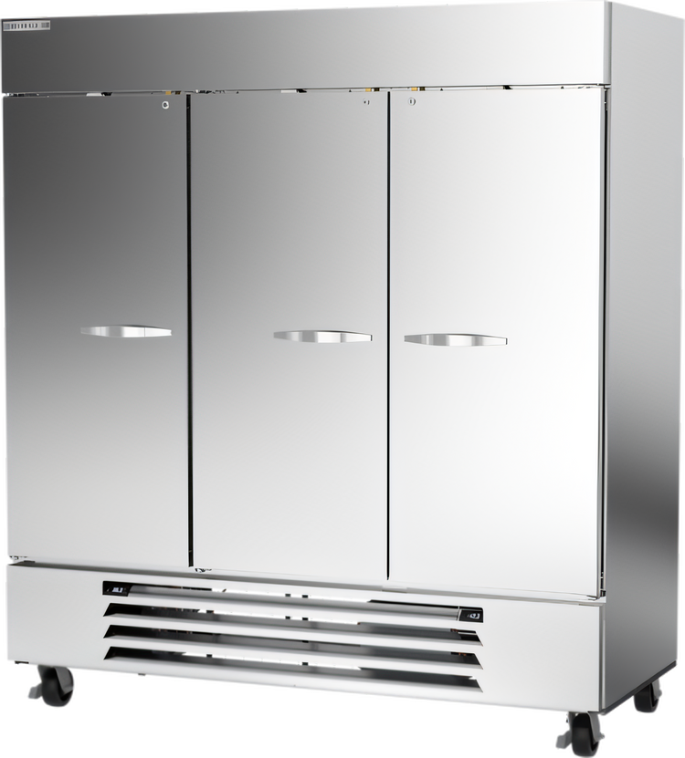 Product image #1 for Beverage-Air Horizon Series Dual-Temperature Three-Section Reach-In Refrigerator/Freezer with Solid Doors, 75-Inch Wide