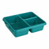 Thumbnail image #2 for Cambro 3-Compartment Meal Delivery Tray, Co-Polymer, Teal, Textured Surface, 8-7/8 x 10-11/16 x 2-5/8 Inches