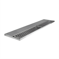 Glastender 36-Inch Stainless Steel Underbar Drink Rail with Right Drain