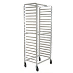 Thumbnail image #1 for Advance Tabco PR10-6WS Mobile Side-Loading Aluminum Sheet Pan Rack, 10 Full-Size Pans, 6-Inch Centers, 5-Inch Casters