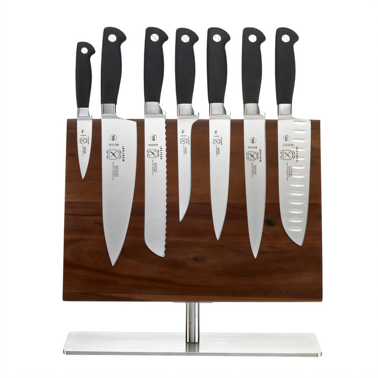 Product image #1 for Mercer Culinary Genesis 8-Piece Magnetic Knife Set with Acacia Magnetic Board