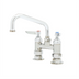 Thumbnail image #1 for T&S Brass B-0227 Deck Mount Mixing Faucet with 8-Inch Swing Nozzle, 4-Inch Centers