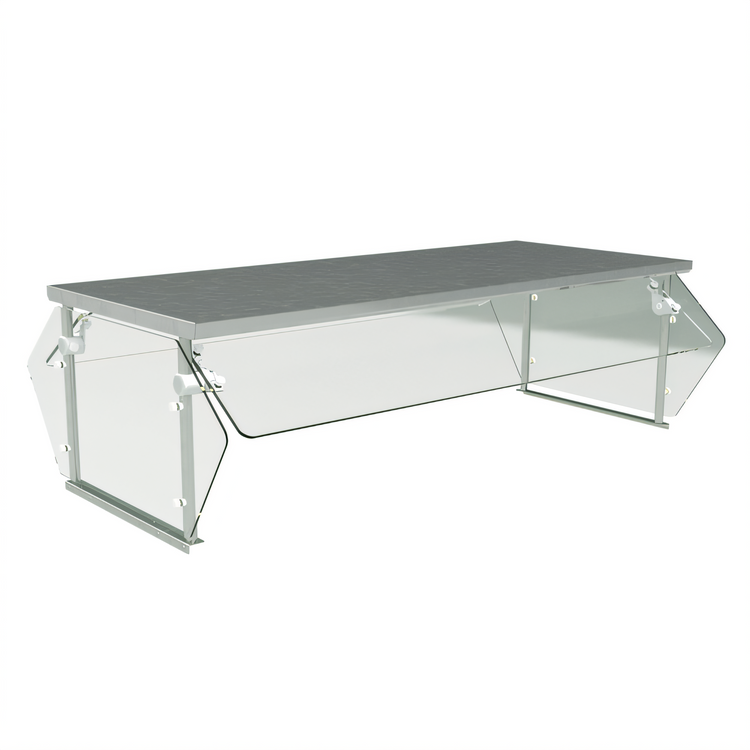 Product image #1 for Advance Tabco Sleek Shield Double-Sided Self-Service Food Shield for 2-Well Hot or Cold Food Tables