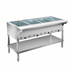 Thumbnail image #1 for 2-Well Gas Steam Table with Dry Heat, Open Base, 32-Inch Wide