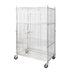 Thumbnail image #1 for Mobile Chrome-Plated Carbon Steel Security Cage Panel Set with 2 Swing Doors, 48W x 24D x 61H