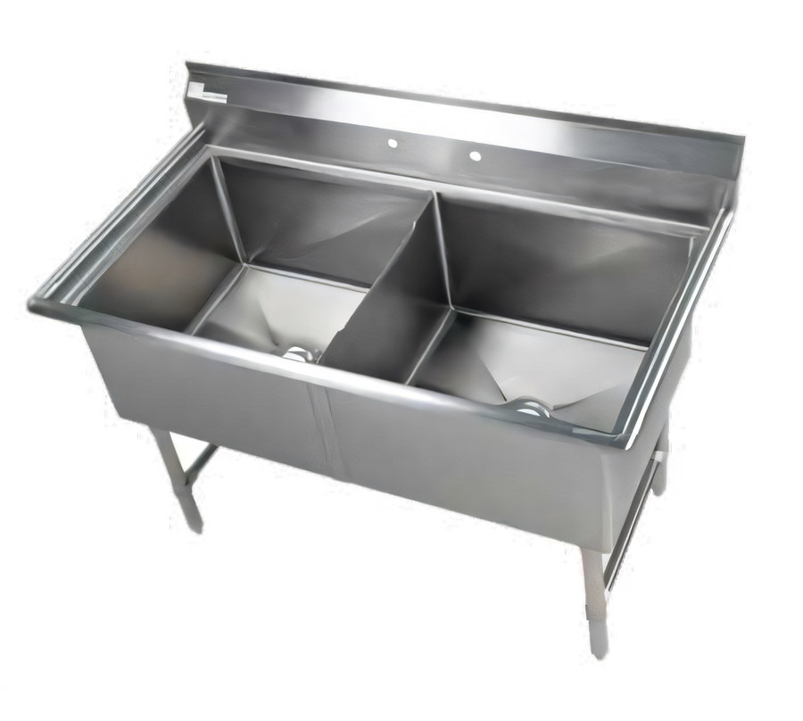 Product image #1 for Elite Two-Compartment Commercial Stainless Steel Sink with 24 x 24 x 14 Inch Compartments