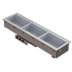 Thumbnail image #1 for Vollrath 3664330HD 3-Pan Short-Side Drop-In Wet Hot Well with Infinite Controls, Auto-Fill and Manifold Drain