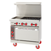 Thumbnail image #1 for American Range 36-Inch Gas Restaurant Range with 12-Inch Griddle, 4 Open Burners, and Convection Oven