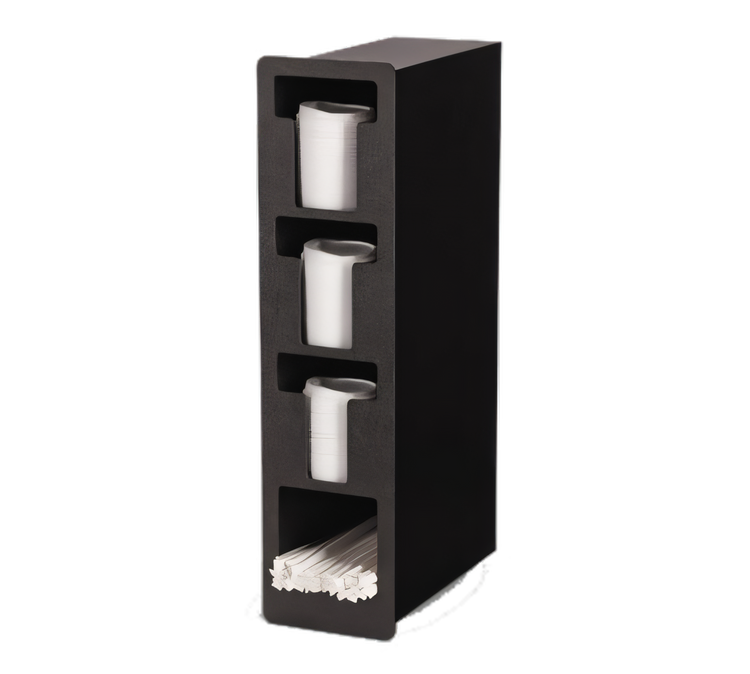 Product image #1 for Vollrath Flush Mount Vertical Lid and Straw Holder Dispenser with 3 Lid Columns and 1 Straw Column