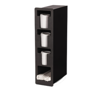Vollrath Flush Mount Vertical Lid and Straw Holder Dispenser with 3 Lid Columns and 1 Straw Column