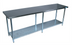 Thumbnail image #1 for BK Resources CVT-9624 96 Inch x 24 Inch 16-Gauge Stainless Steel Flat Top Work Table with Adjustable Undershelf