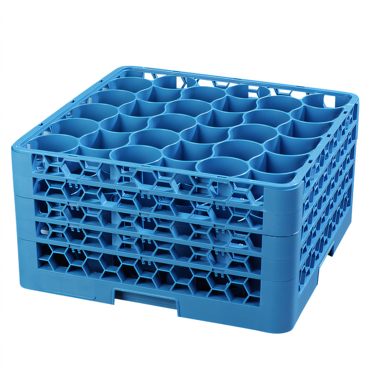 Product image #1 for OptiClean NeWave Full-Size 30-Compartment Dishwasher Glass Rack with 4 Sure-Lock Extenders, Blue