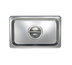 Thumbnail image #1 for Admiral Craft 1/9 Size Solid Flat Stainless Steel Steam Table Pan Cover with Recessed Handle