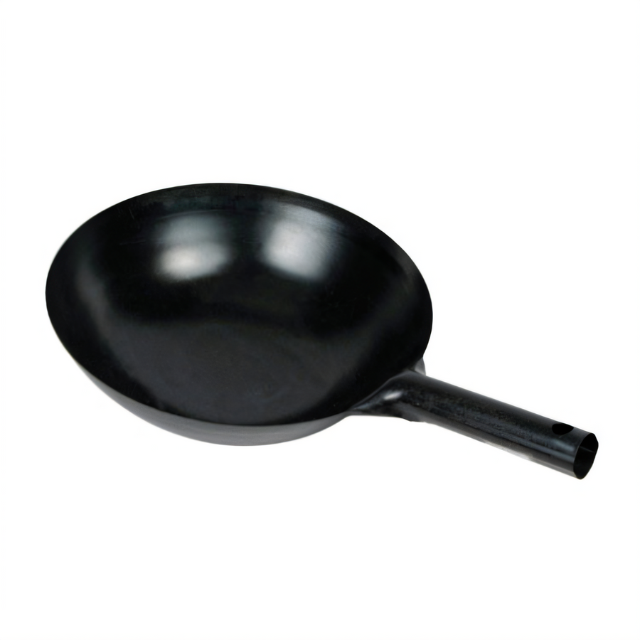 Product image #1 for Winco 16-Inch Black Carbon Steel Japanese-Style Round-Bottom Wok with Integral Handle