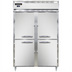 Thumbnail image #1 for Continental Refrigerator D2FSNSAHD Designer Line Two-Section Shallow Depth Reach-In Freezer with Half Solid Doors