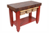 Thumbnail image #1 for John Boos American Heritage Gathering Block III 48 Inch x 24 Inch x 36 Inch End Grain American Black Walnut Butcher Block Work Table with Wicker Baskets