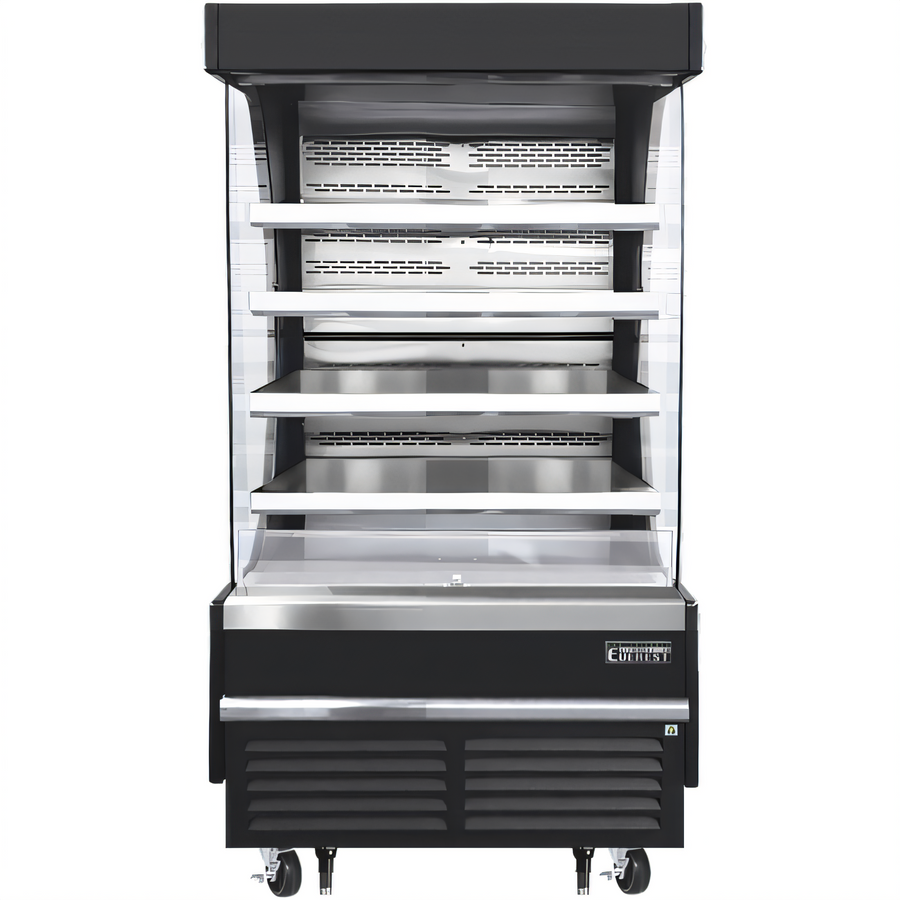 Product image #1 for Everest Refrigeration Vertical Open Display Merchandiser, 37.25 Inch Wide, 18.2 Cu. Ft., Black, Self-Contained Bottom Mount