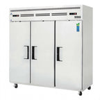 Thumbnail image #1 for Everest Refrigeration ESRF3 Three-Section Dual-Temperature Reach-In Refrigerator/Freezer, 46 R/22 F cu. ft., Top-Mounted Self-Contained