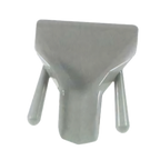 Thumbnail image #1 for Vollrath Fry Bagger 3673 Curly Fry Bagger French Fry Scoop, Dual-Handle Plastic Alloy, Wider Chute, Silver Case of 6