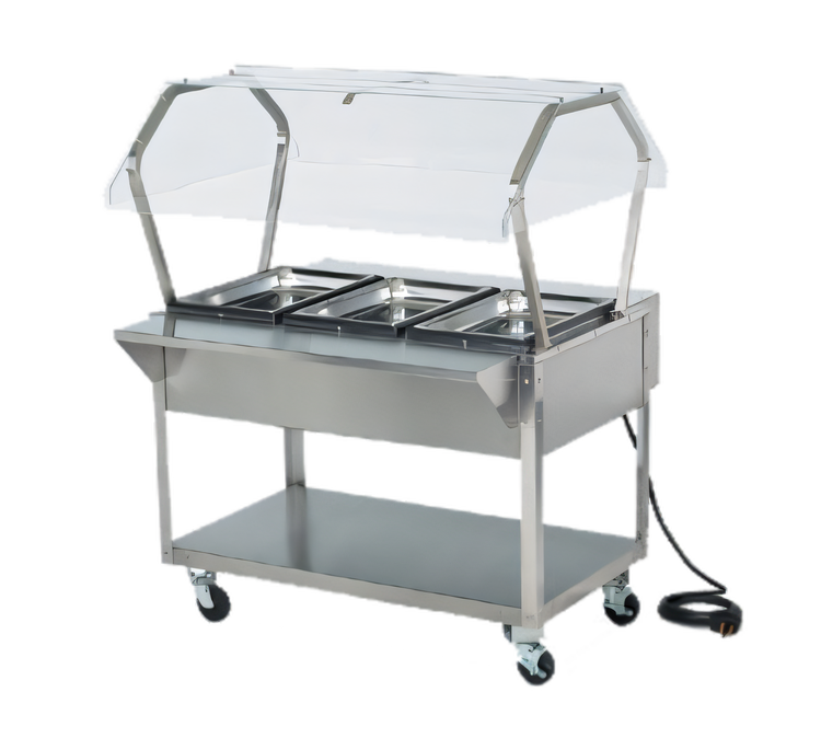 Product image #1 for ServeWell® 76-Inch Double-Sided Buffet Breath Guard for 5-Pan ServeWell Units