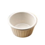 Thumbnail image #1 for American Metalcraft MRF350W 3 oz White Fluted Melamine Ramekin Case of 72