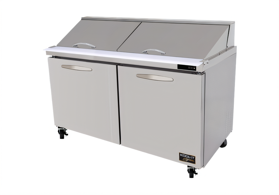 Product image #1 for Kool-It Signature 60-Inch 2-Section Double Door Mega Top Sandwich/Salad Prep Table, 24-Pan Capacity