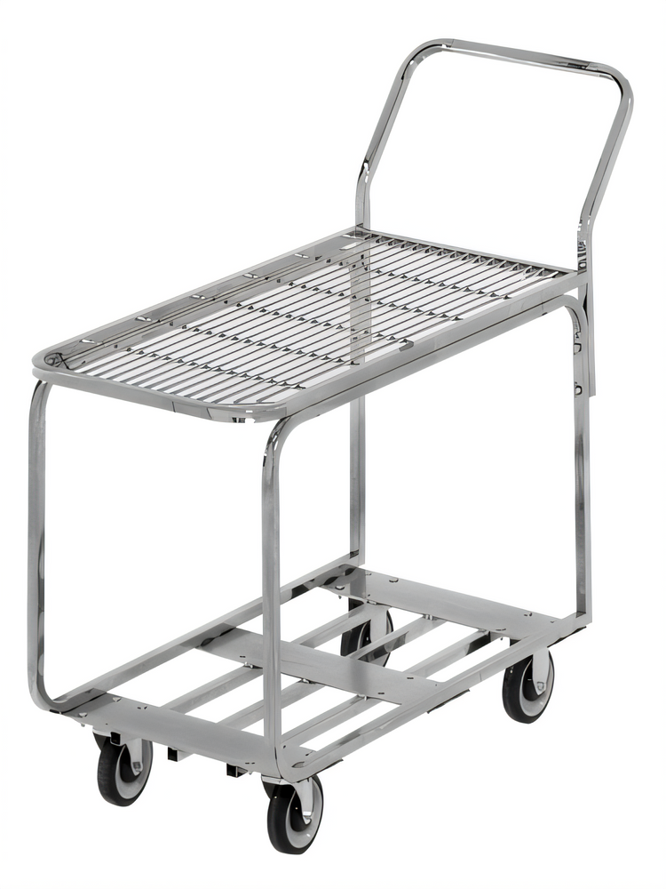 Product image #1 for Channel Chrome-Plated Wire Deck Stocking/Marking Truck with 5-Inch Swivel Casters