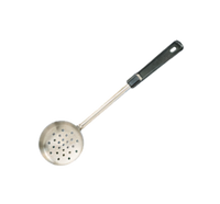 American Metalcraft 6 oz Perforated Stainless Steel Portion Control Serving Spoon with Bakelite Grip Handle