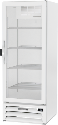 Beverage-Air MarketMax IQ One-Section Reach-In Glass Door Freezer Merchandiser with Electronic Smart Lock, White, 11.9 Cu. Ft.