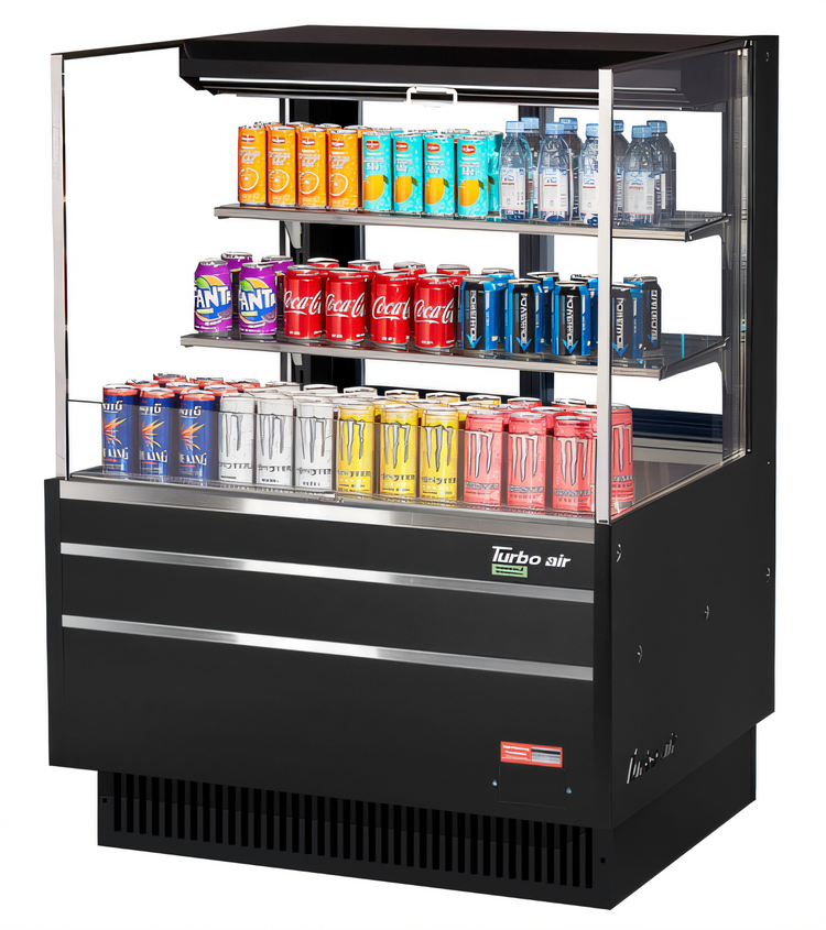 Product image #1 for Turbo Air Low-Profile Horizontal Open Display Merchandiser, 11.1 Cu. Ft., Self-Contained Refrigeration