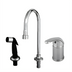 Thumbnail image #1 for T&S Brass Side Mount Pre-Rinse Faucet with Rigid Gooseneck and Sidespray