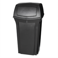 Ranger Classic 35 Gallon Outdoor Trash Can with Permanently Attached Top