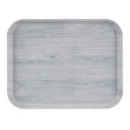 Thumbnail image #1 for Cambro Camtray® 1520DC810 Woodgrain-Textured Rectangular Fiberglass Cafeteria Tray, 20 x 15, Stonewash Gray Case of 12
