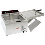 Thumbnail image #1 for Omcan USA 48522 Electric Countertop Donut/Funnel Cake Fryer, 25 lb Oil Capacity, Manual Controls, Front Drain Spigot