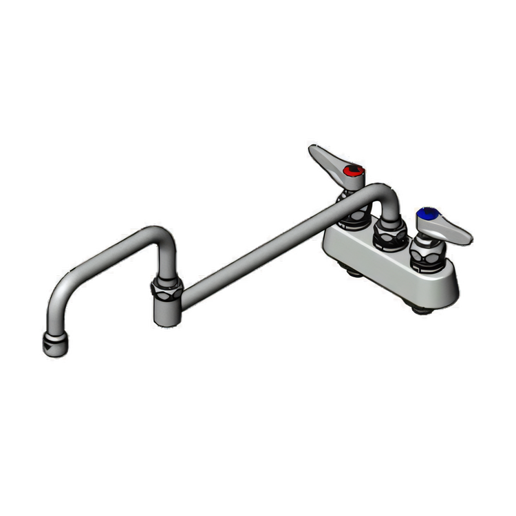 Product image #1 for T&S Brass B-1130 Workboard Manual Faucet with 18-Inch Double-Jointed Nozzle, Deck-Mount
