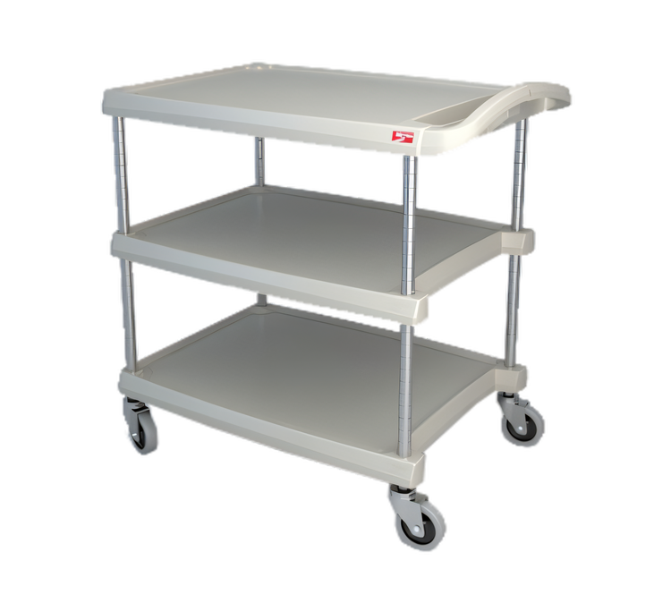 Product image #1 for Metro myCart Series Heavy-Duty 3-Shelf Polymer Utility Cart, Gray
