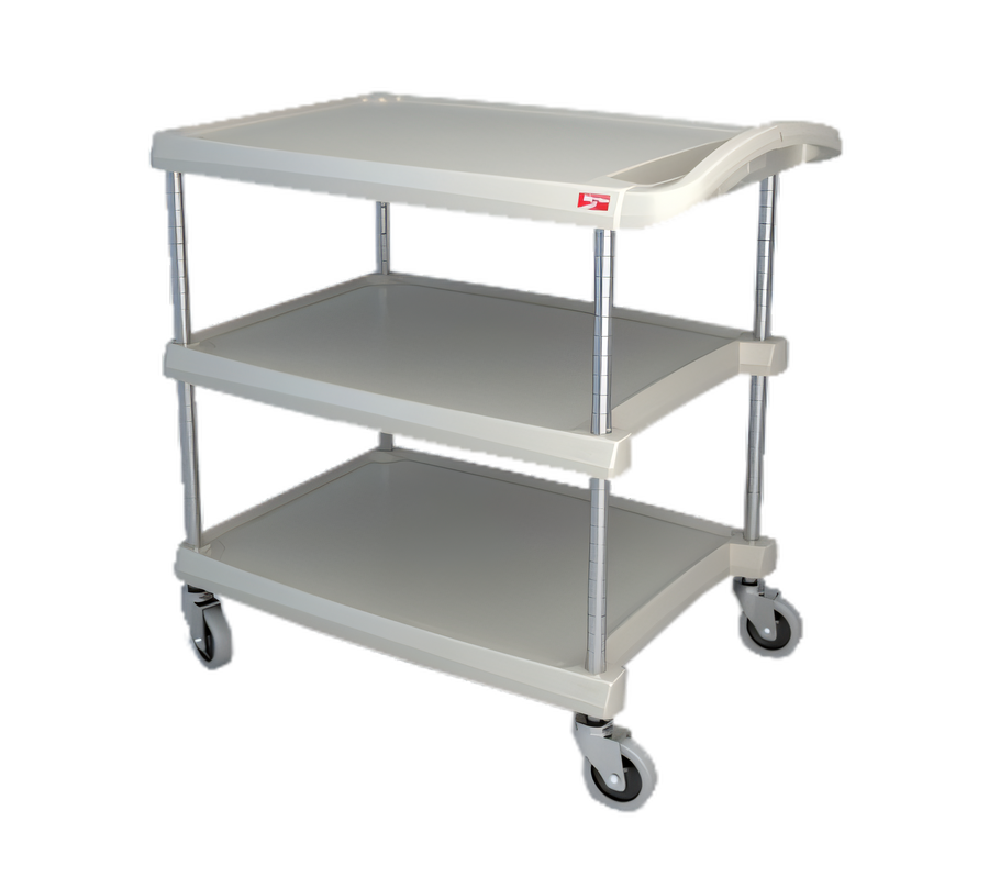 Product image #1 for Metro myCart Series Heavy-Duty 3-Shelf Polymer Utility Cart, Gray