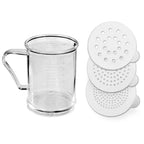 Thumbnail image #1 for New Star Foodservice 22513 Dredge Shaker, 10 oz, Polycarbonate, with 3 Perforated Adjustable Lids Case of 72