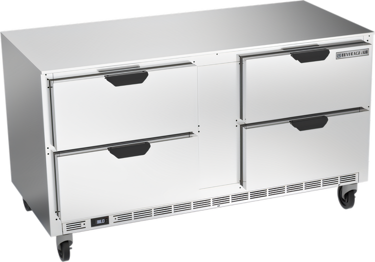 Product image #1 for Beverage-Air 60-Inch Wide Two-Section Undercounter Refrigerator with 4 Drawers